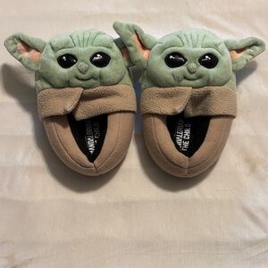 Green and Brown kids Yoda Slippers